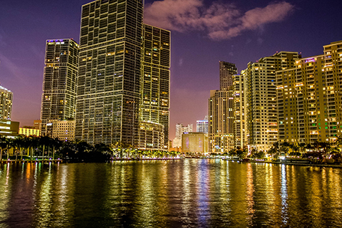 A stock photo of the Brickell area in Downtown Miami, Florida.
